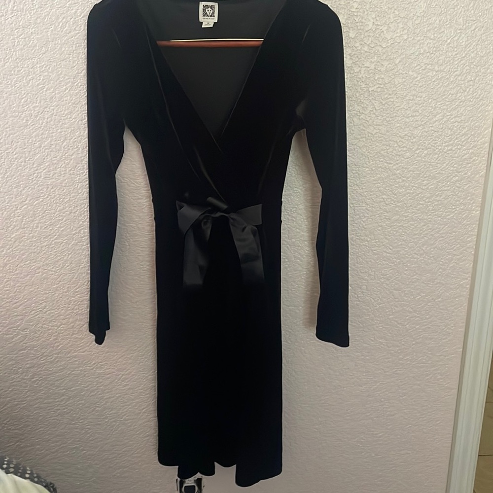 Anne Klein Black Long Sleeve Dress